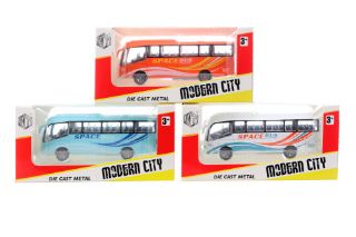 Obrázek z Autobus kov 11cm zpětný chod, 3dr v krabičce 